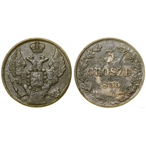 Poľsko, 3 poľské grosze (trojak), 1835 MW, Varšava