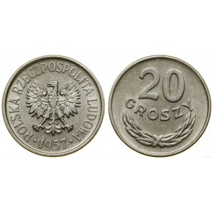 Poland, 20 groszy, 1957, Warsaw