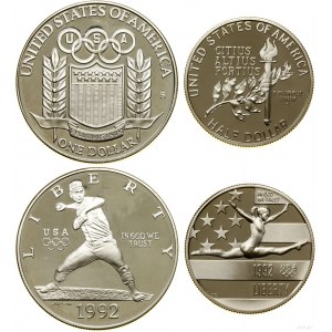 United States of America (USA), set of 2 coins, 1992, San Francisco
