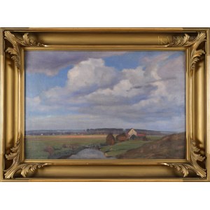 Roman BRATKOWSKI (1869-1954), Lowland landscape with a river (1922)