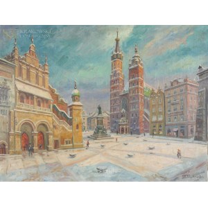 Aleksander TROJKOWICZ (1916-1985), Krakov - Tržní náměstí v zimě.