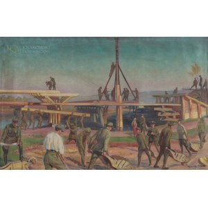 Stanislaw KLIMOWSKI (1891-1982), Construction of the Bridge (1932)