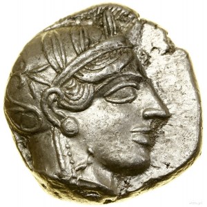 Tetradrachma, (asi 454-404 pred n. l.), Atény; Av: Hlava Atény....