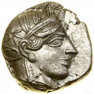 Tetradrachma, (ca. 454-404 v. Chr.), Athen; Av: Kopf der Athena....