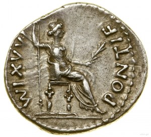Denier, 36-37, Lugdunum (Lyon) ; Av : tête d'empereur dans une couronne....
