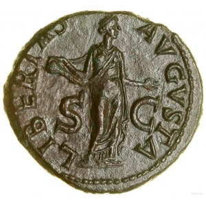 As, (vers 50-54), Rome ; Av : tête d'empereur à gauche, TI CLA....