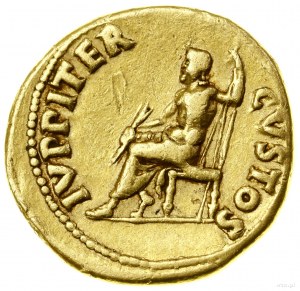 Aureo, (64-65), Roma; Av: Busto dell'imperatore con corona di l...