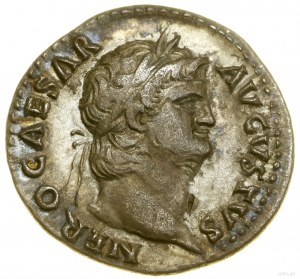 Denár, (65-66), Rím; Av: hlava cisára vpravo, NERO C....