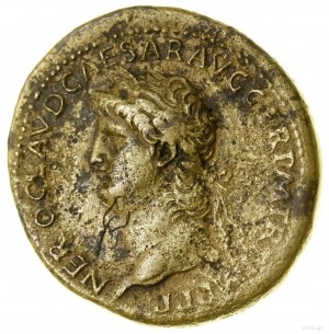 Sesterc, (65), Lugdunum (Lyon) ; Av : tête d'empereur en wie...