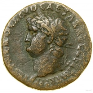 Sesterc, (66), Řím; Av: hlava císaře ve vavřínovém věnci....