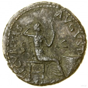 Dupondius, (64), Rome ; Av : tête d'empereur dans une couronne...