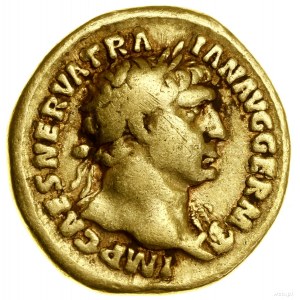 Roman Empire; Aureus, (101-102), Rome; Av: Popier...