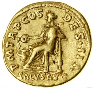 Aureus, (118), Rím; Av: Busta cisára s vavrínovým vencom....