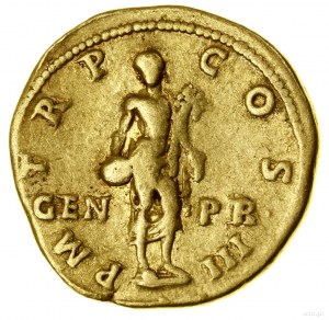 Aureus, (119-122), Rom; Av: Büste des Kaisers mit Kranz....