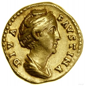 Aureus pośmiertny, (141-161), Rzym; Aw: Popiersie cesar...