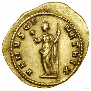 Aureus, (283-285), Lugdunum (Lyon); Av: poprsí císaře...