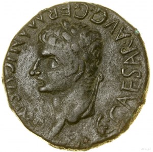 As, (37-41), Segovia; Av: Emperor's head in laurel wreath....