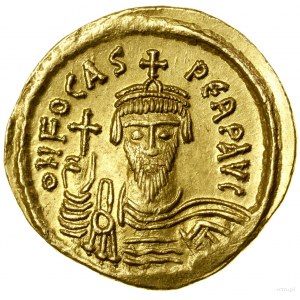 Solidus, (asi 607-610), Konštantínopol; Av: Busta v...