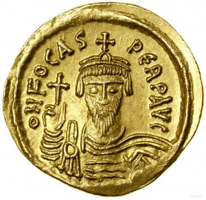 Solidus, (v. 607-610), Constantinople ; Av : Buste en...