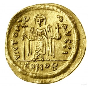 Solidus, (ok. 607-610), Konstantynopol; Aw: Popiersie w...