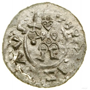 Denar, (1092-1100), Podivín o Brno; Av: figura in piedi...