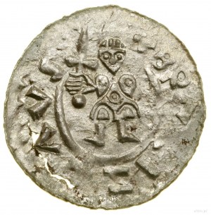 Denar, (1092-1100), Podivín oder Brünn; Av: Stehende Figur...