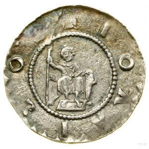 Denarius, (1100-1107); Av: Figure seated facing, three...