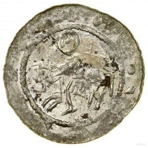 Denarius; Av: Bust in front, two crosses on the sides, V....