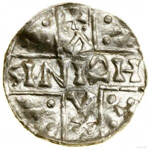 Denar, (1018-1026), Regensburg, Aza minter; Av: Dwunitk...