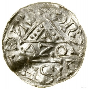 Denier, (1018-1026), Ratisbonne, frappeur Aza ; Av : Dwunitk...