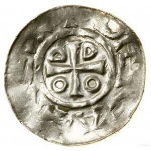 Denar typu OAP, (983-1002), Goslar; Aw: Krzyż, w kątach...