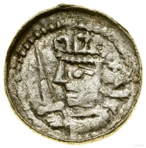 Denier royal, (1076-1079/1080) ; Av : Buste de la règle....