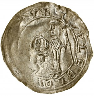 Absolutistický brakteát, (1137-1138), Krakov; svätý Adalbert...