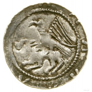 Denario, (1138-1146); Av: Cavaliere con spada e scudo, in piedi...