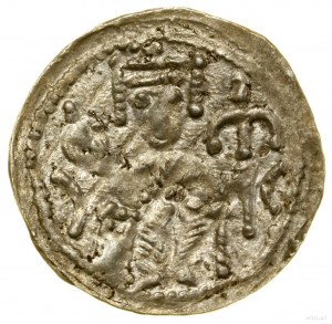 Denier, (1157-1166) ; Av : Empereur Frédéric Barberousse sept...