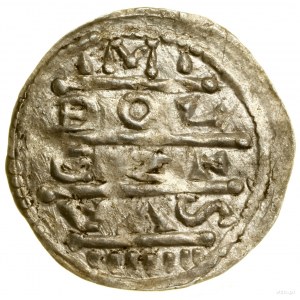 Denár, (1157-1166); Av: císař Fridrich Barbarossa sedm...