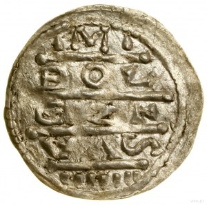 Denier, (1157-1166) ; Av : Empereur Frédéric Barberousse sept...