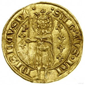 Goldgulden, (1366-1368), Buda, mincíř Péter Chimle; Av...