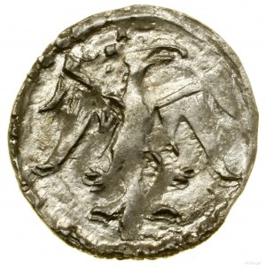 Denarius, Cracow; Av: Andegavian shield, above it a ring....