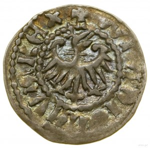 Demi-penny ruthène, (vers 1389-1394), Lwów ; Av : Aigle, + WLA...