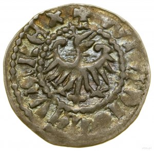 Półgrosz ruski, (ok. 1389-1394), Lwów; Aw: Orzeł, + WLA...