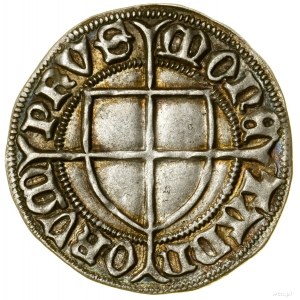 Szeląg, (1426-1436), Gdańsk; Aw: Tarcza Wielkiego Mistr...