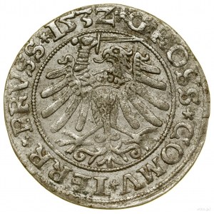 Penny, 1532, Toruň; koncovky legiend PRVSSI / PRVSS; Bia...