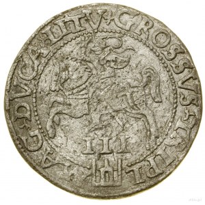 Trojak szeroki, 1562, Wilno; moneta dużej średnicy z po...