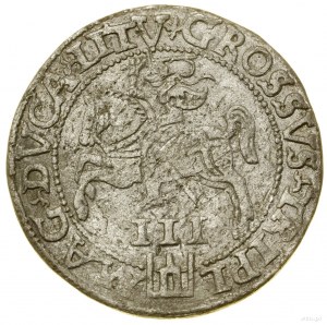 Trojak szeroki, 1562, Wilno; moneta dużej średnicy z po...