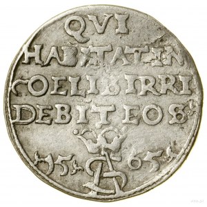 Posmešný Trojak, 1565, Tykocin; Av: Pogon vľavo, pod ...