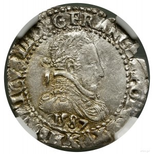 1/4 franc, 1587 K, Bordeaux ; Ciani 1432, Duplessy 1132, ...
