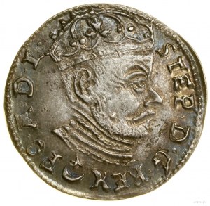 Trojak, 1581, Vilnius; a variety with the Leliwa coat of arms on the obverse....