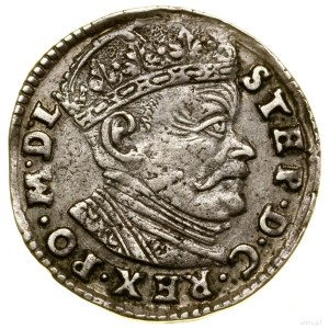 Trojak, 1585, Wilno; odmiana bez godła herbu Lis na awe...