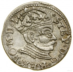 Trojak, 1581, Riga; small head of a ruler; Iger R.81.1.e (R....